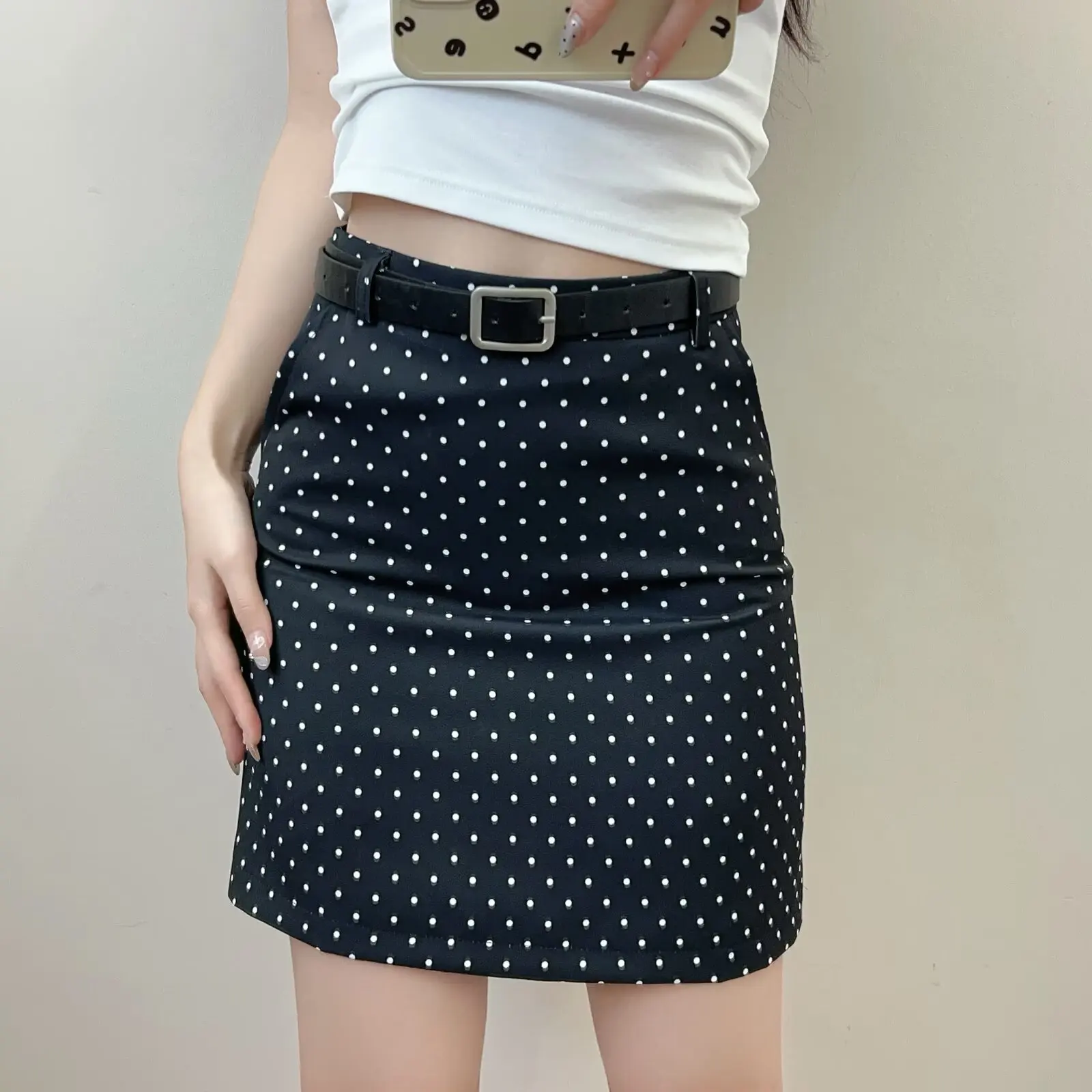 American College Sle Side ket Cinto A-Line Saia Feminina Retro Cintura Alta Emagrecimento Ort Saia