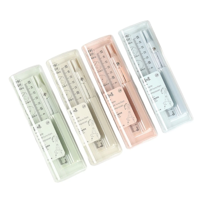 Multifunctional Measuring Tool 3 in 1 Geometry Set with Ruler & Pencil