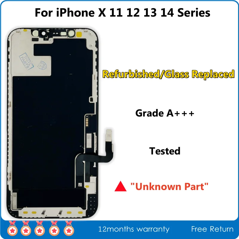 

Восстановленный экран A +++ для iPhone X XS XR 11 12 mini 14 Plus 13 Pro Max, ЖК-дисплей в сборе, 100% заменяемое стекло, протестировано