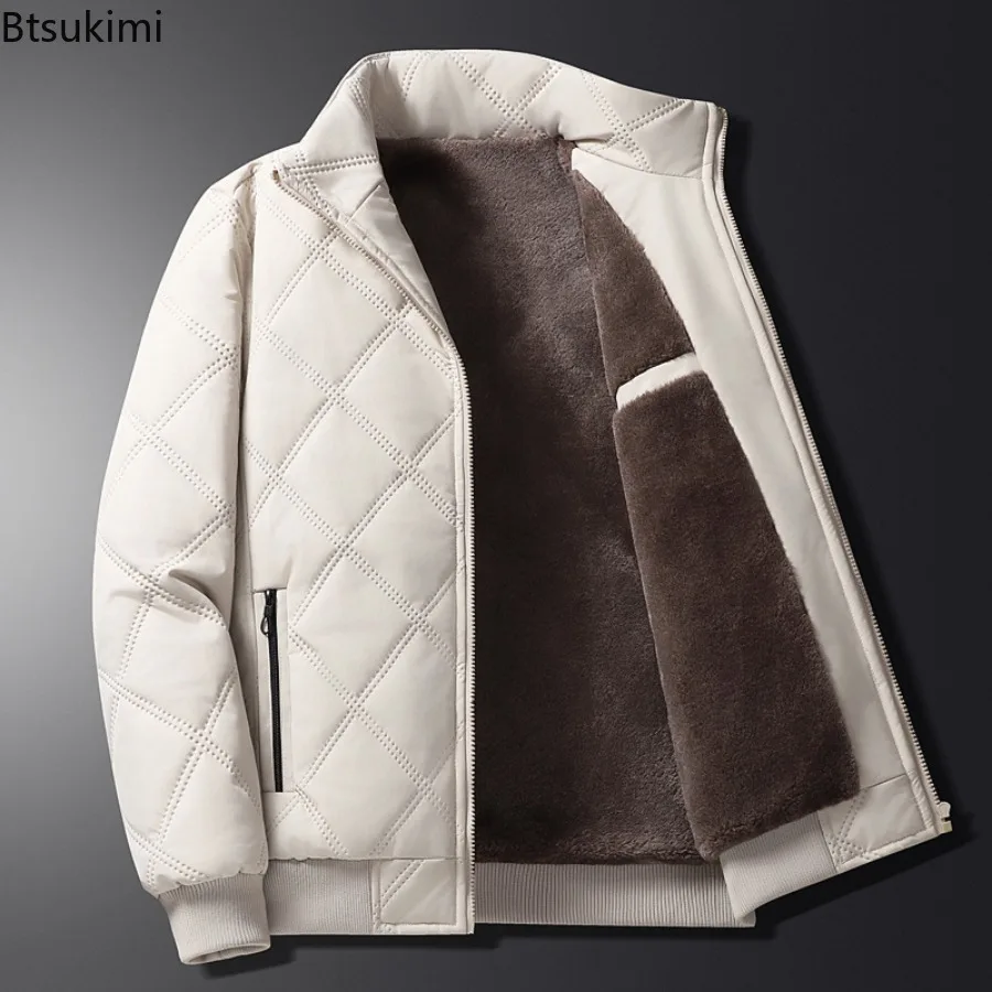 2025 Mens Parka Men's Jacket Winter New Down Jacket Solid Color Warm Jackets Men Fashion Business Leisure Versatile Coat M-5XL