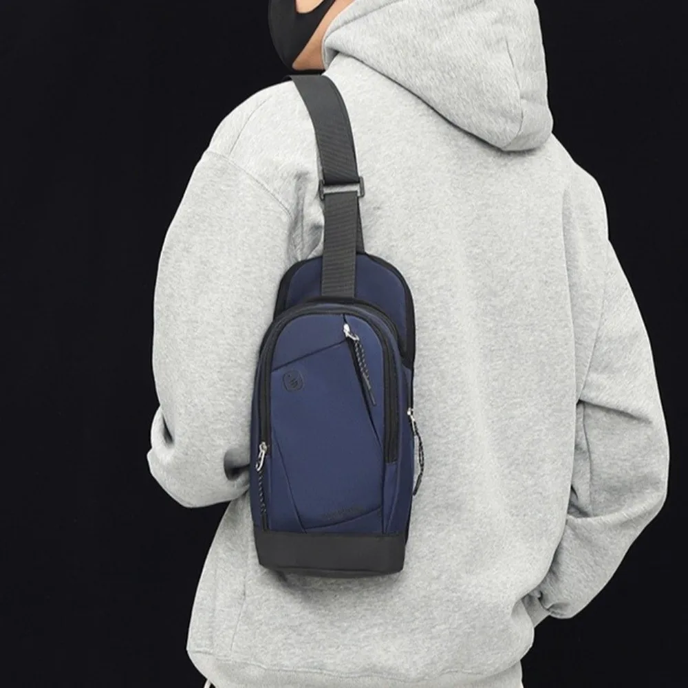 

Casual Men's Chest Bag Multifunctional Large Capacity Crossbody Shoulder Bag Lightweight Waterproof Single Shoulder Bag