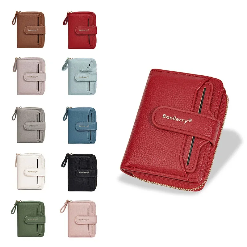 Frauen Lychee Muster Geldbörsen Zipper Haspe Hohe Qualität PU Leder Geldbörse Solide Kurze Kleine Süße Brieftasche für Weibliche Multi-karte bit