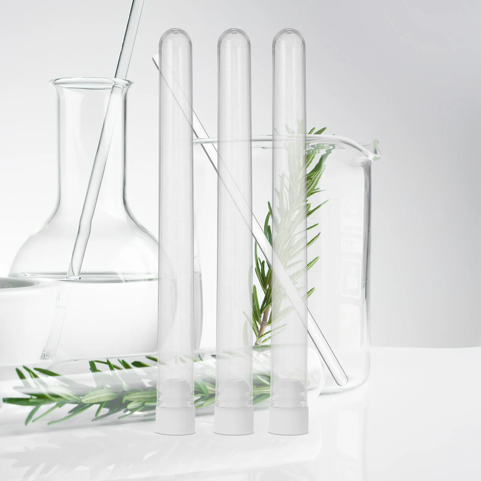 

100Pcs Plastic Test Tubes with Lids Small Storage Tubes for Needles Beads Embroidery Sewing Craft Organizing Lab Home Office