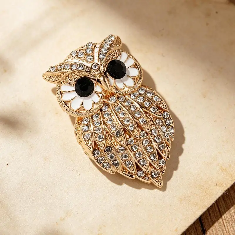 Einzigartige Eulen-Brosche im Retro-Stil, süßer Schmuck, Geburtstags- oder Partygeschenk für Männer und Frauen. – Detail 5