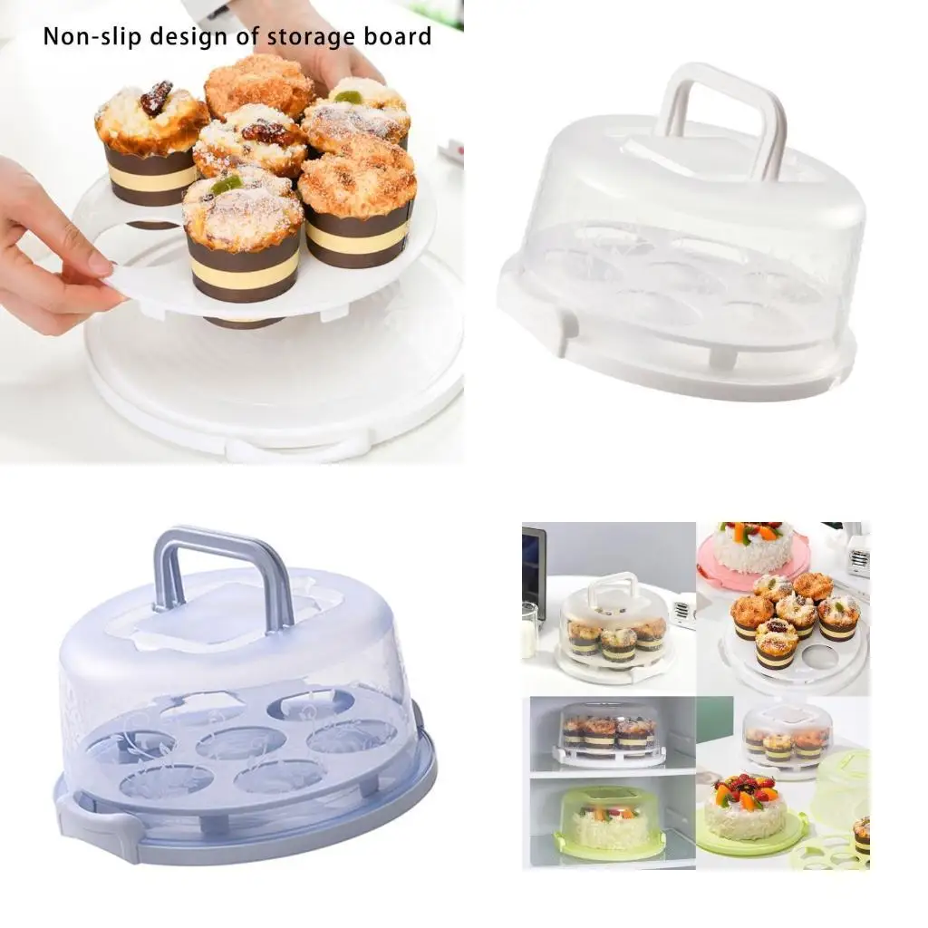 

G6KF Effective Cake Transport Container Elegant Cake Saver Practical Cake Storage Box for Easy Viewing and Freshness
