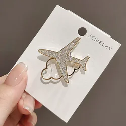Fashion Airplane Cloud Brooches for Women Unisex Aircraft Lapel Pins Office Party BFF Jewelry Accessories