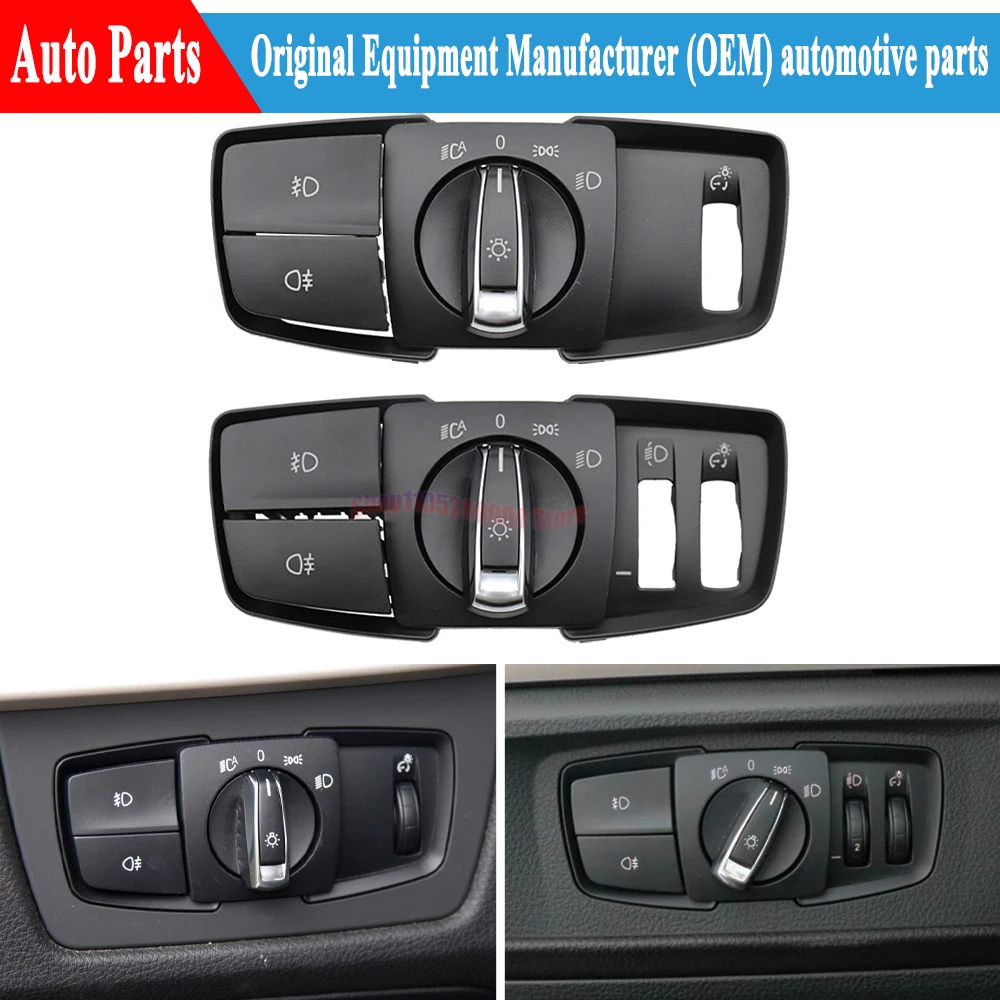 Complete HeadLamp Rotary Foglight Button Headlight Switch Cover Panel For BMW 1 2 3 4 Series F20 F45 F30 F31 61319265300