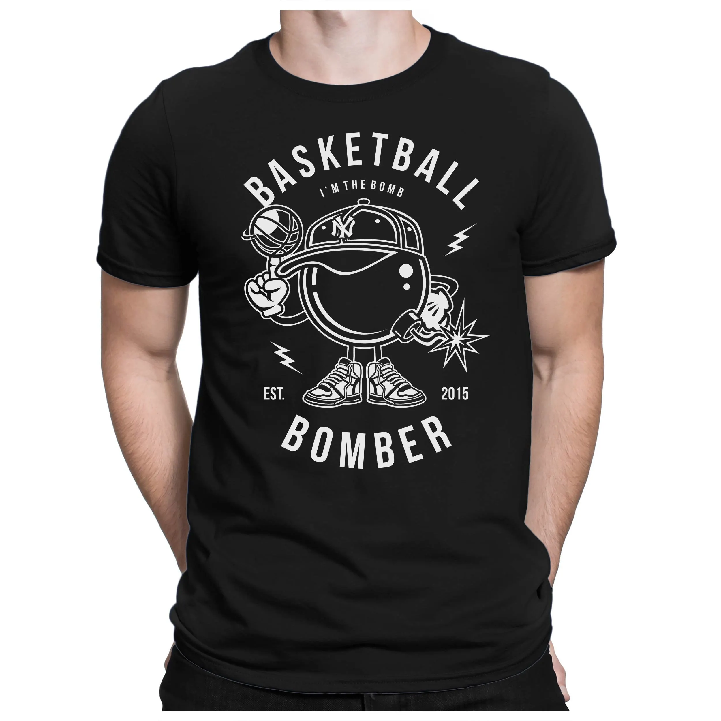 Baseketball Bomber Men'S Fun T Shirt Printed Small To 4Xl Papayana