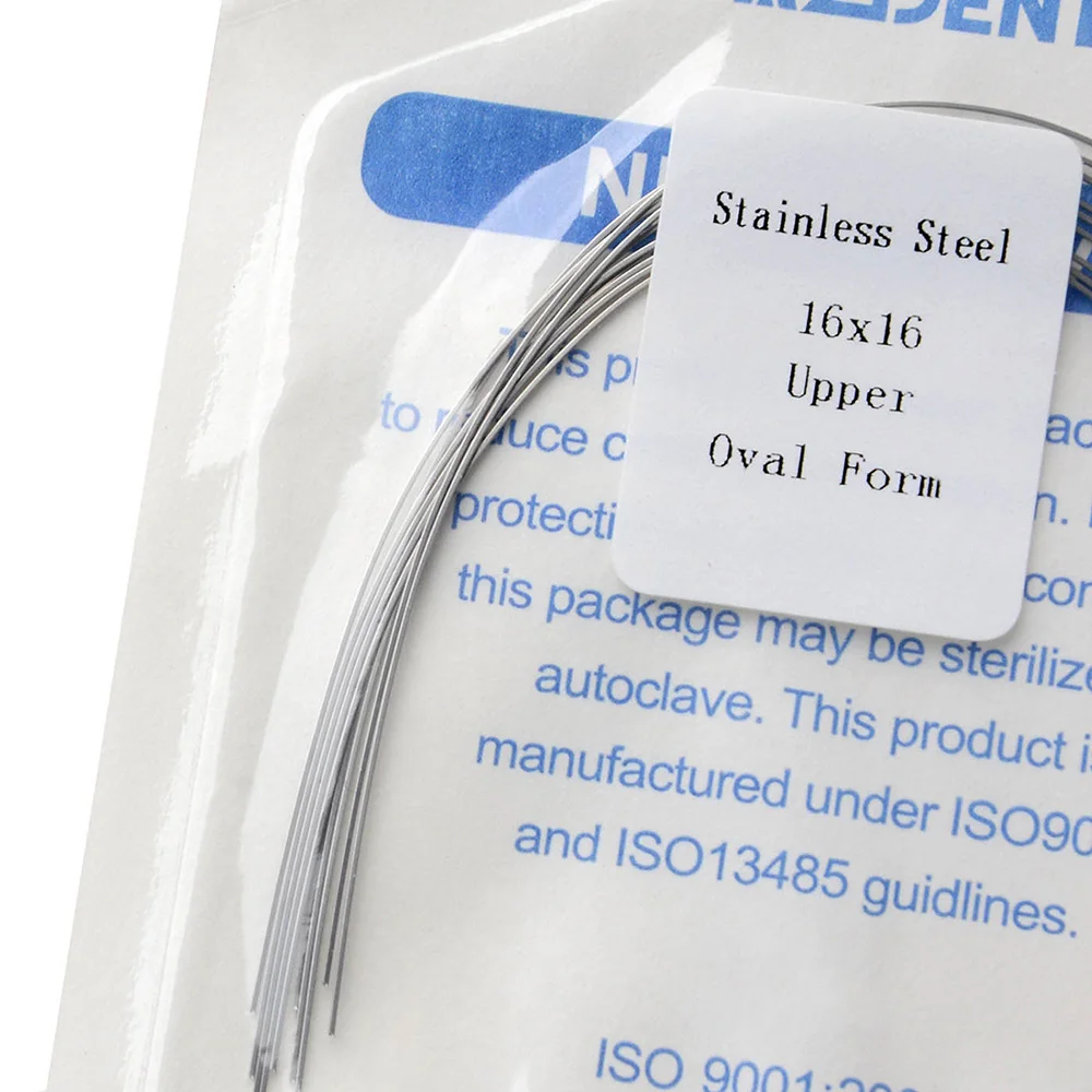 10 Teile/paket AZDENT Dental Kieferorthopädische Edelstahl Runde Rechteckige Bogen Drähte Oval Form Oberen Unteren Drahtbogen – Detail 2