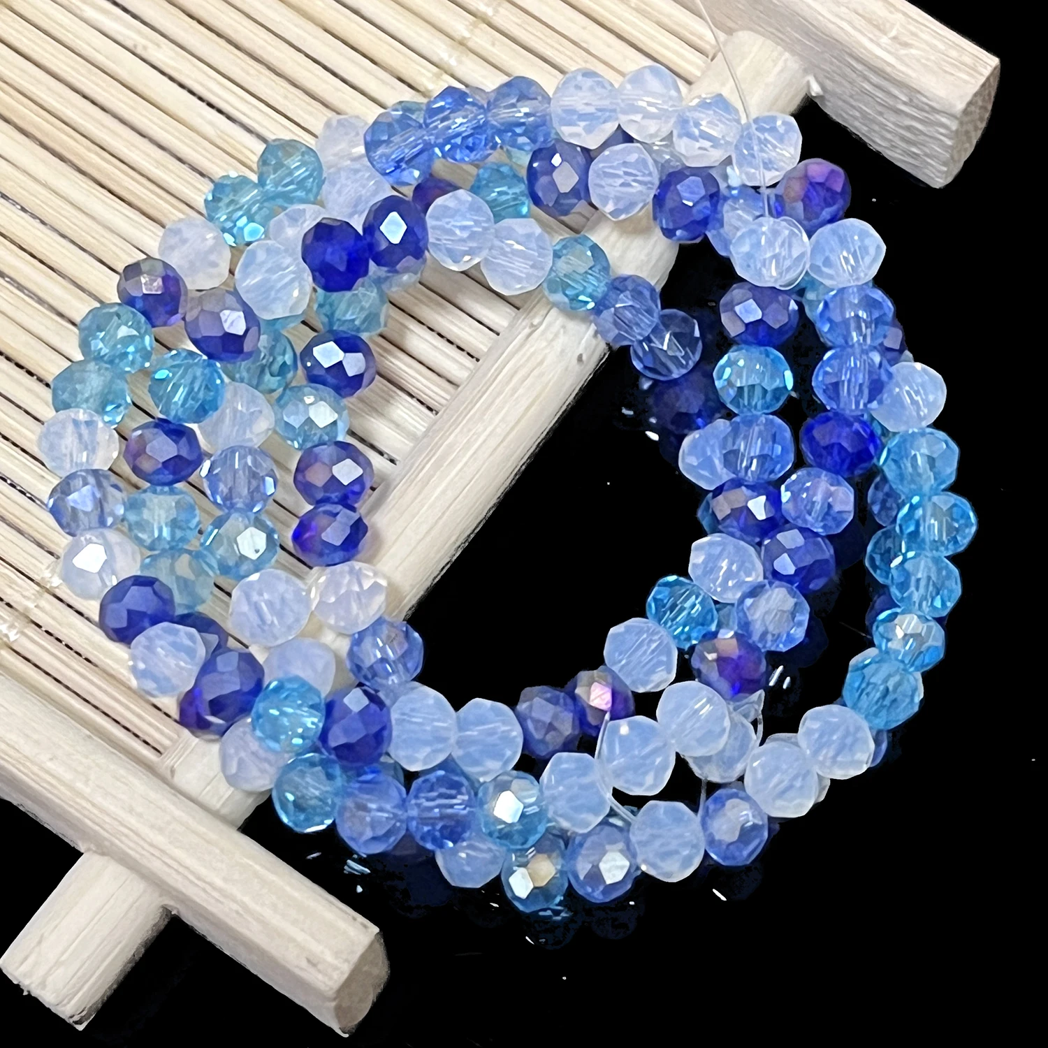 4mm Mixed Blue Austria Faceted Crystal Beads For Jewelry Making Diy Bracelet Necklace Accessories Handmade Spacer Beads 15inch