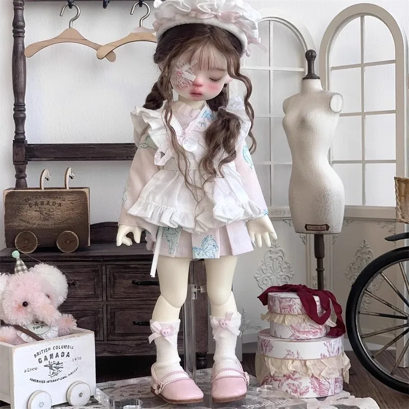 

BJD игрушечный комплект одежды, милые игрушки для девочек, большая голова, Dian Dian, розовое маленькое тонкое платье на талии, модифицированное кимоно, красивые аксессуары для кукол