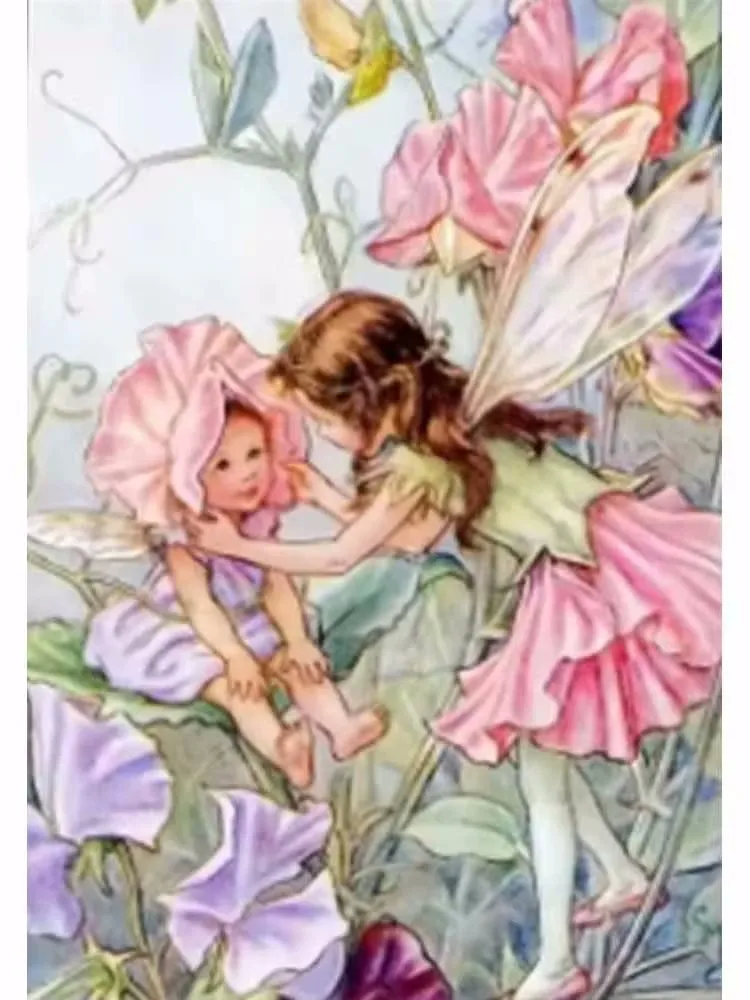 2025 New Flower Fairy Anime 5DDIY Diamond Painting Mosaic Jewelry Embroidery Room Bar Coffee Shop Room Decoration