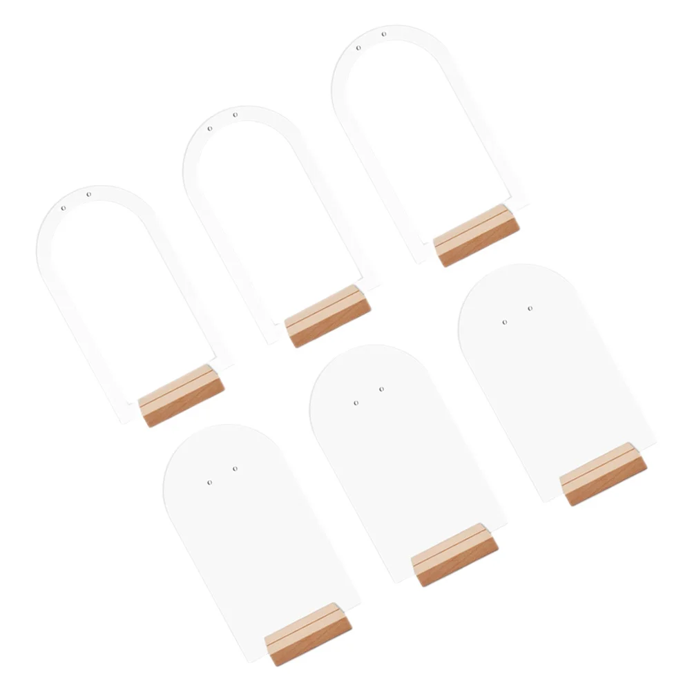 1 set Earring Display Stand Wooden Base Acrylic Holder For Hanging Earrings Jewelry Organizer Tabletop Display Rack For Selling