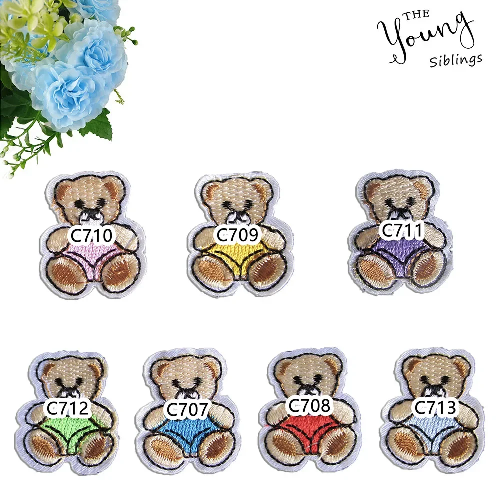 animal Little Bear embroidery Hot melt adhesive ironing single sale 1 pcs DIY sewing clothing Repair the hole patch