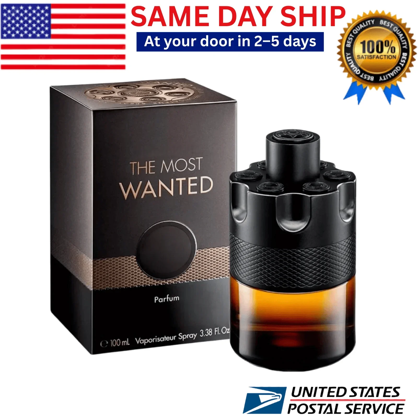 Wanted Eau de Toilette - Colonia Masculina Vibrante e Irresistible - Fragancia Amaderada, Cítrica y Especiada - Notas Frescas de Cardamomo Azzaro
