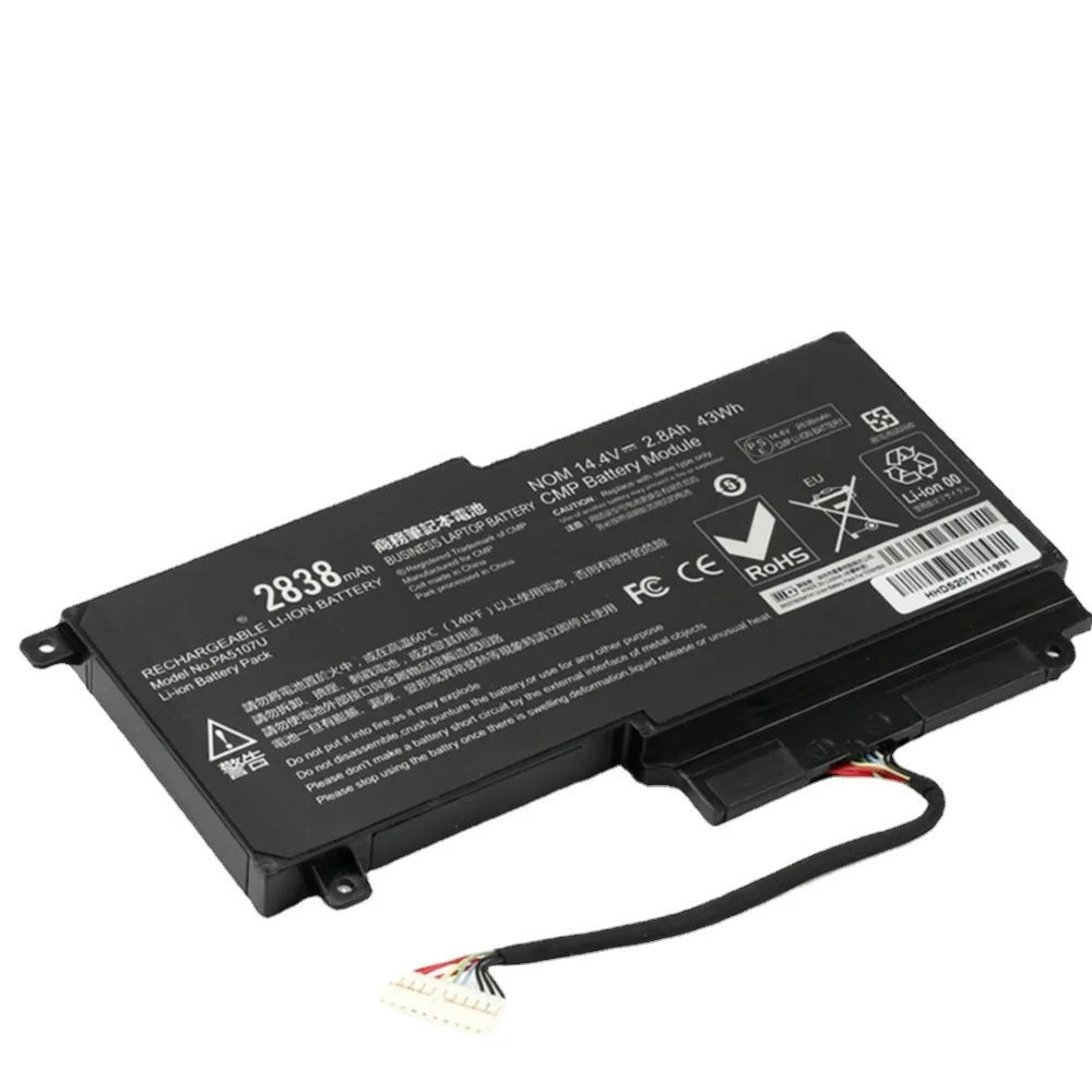 

New PA5107U-1BRS Battery for TOSHIBA S40-A S40DT-A S40T-A P50 P50-A P55T L55t S55 L50-A L55T S55-A5294 Laptop