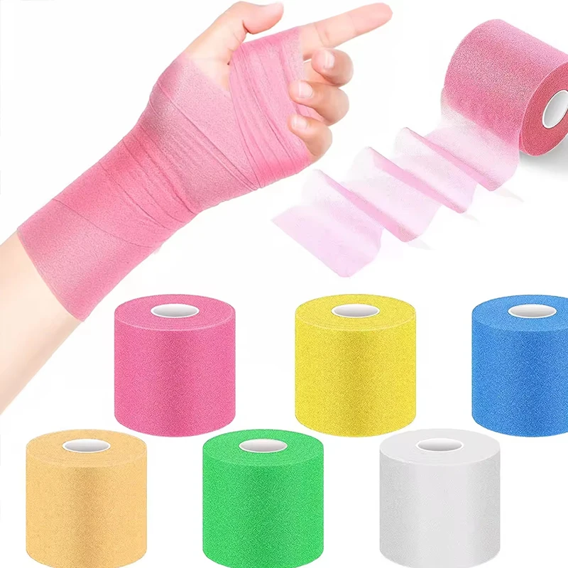 7cmx27m Skin Mask Football Ankle Base Sponge Elastic Sports Tape Badminton Racket Shock Absorber Film