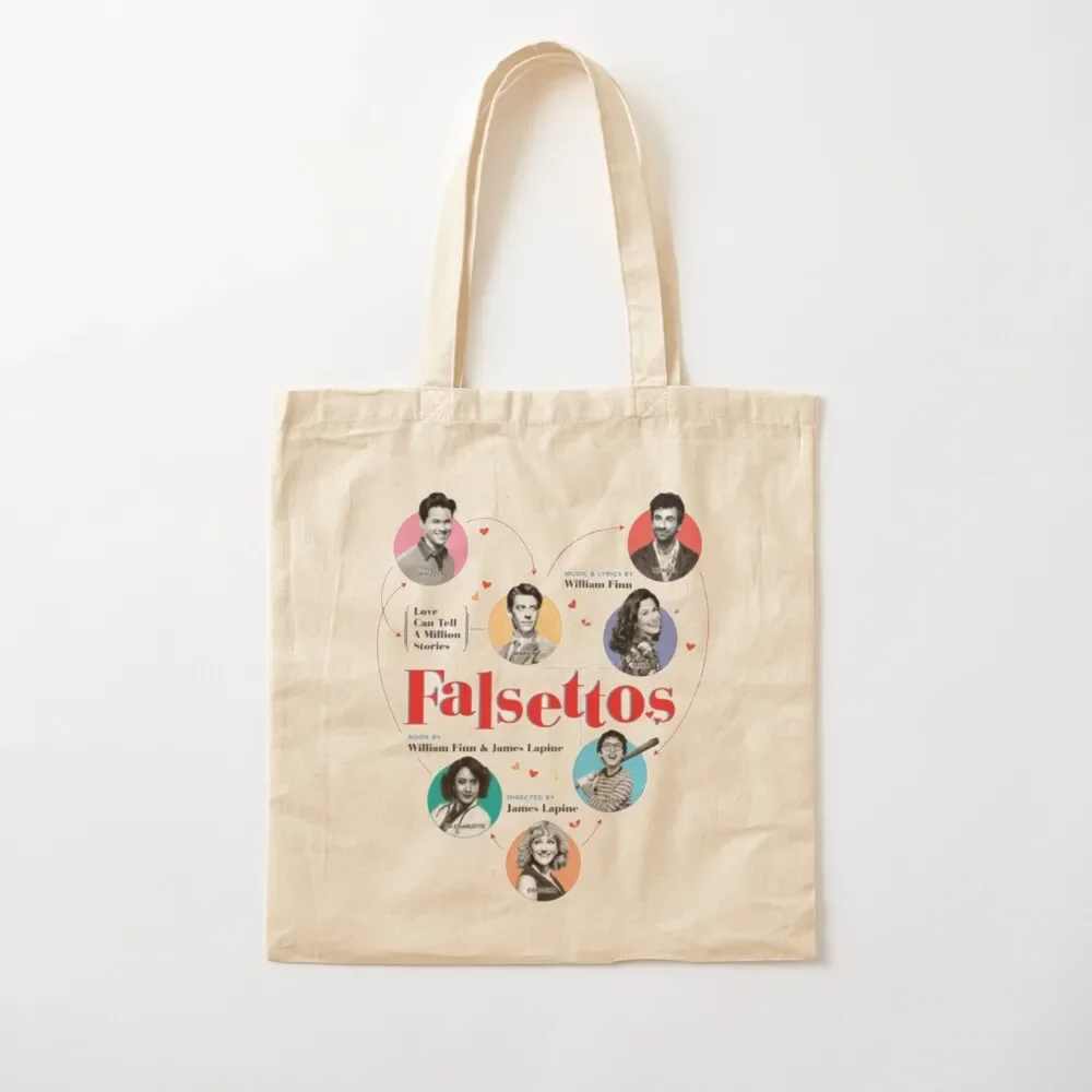 falsettos revival poster (removed text) Tote Bag bags luxury women shopping bag logo tote bags men Canvas Tote Bag