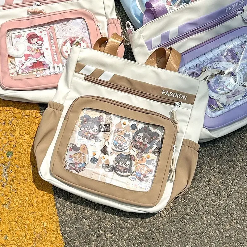 Richme Anime Abzeichen Ita Taschen Frauen Harajuku Nylon Tasche Bolso Mujer Subkultur Patchwork Studenten Cross body Umhängetasche weiblich