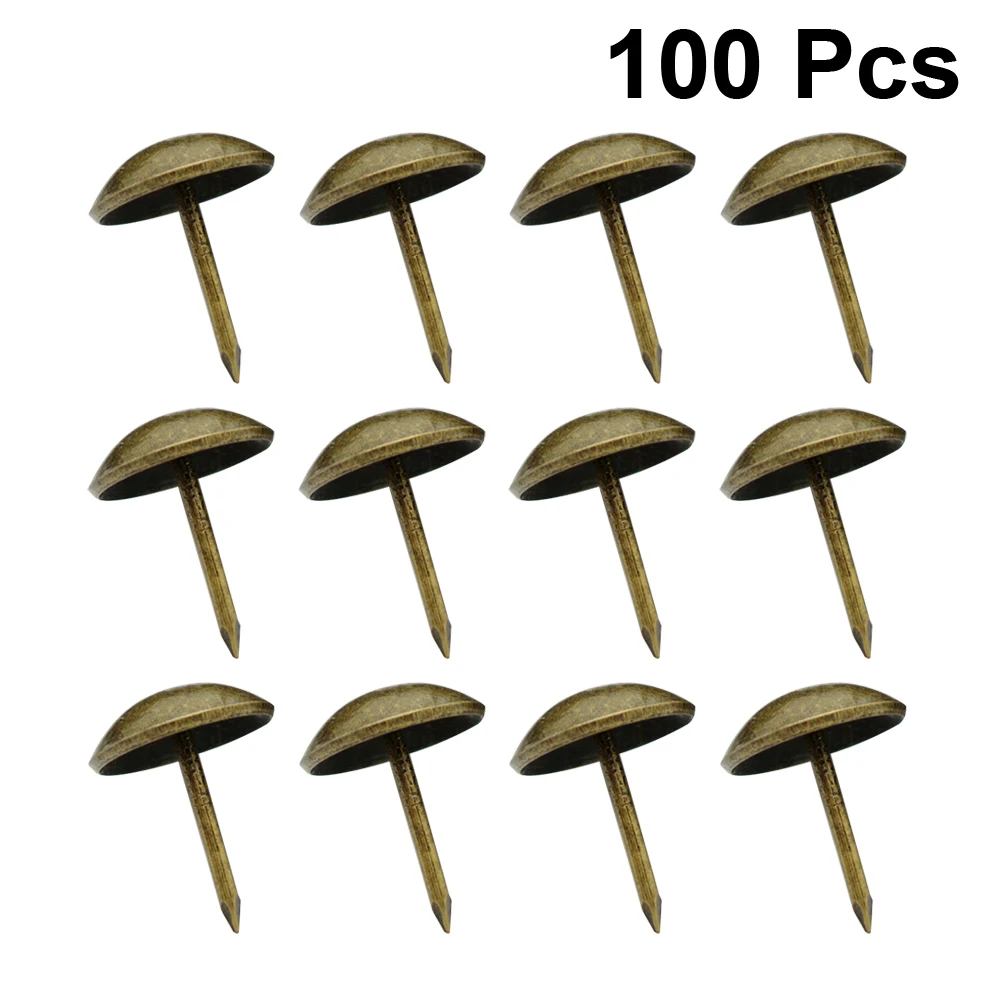 

100pcs Door Nails Decorative Tacks Nails Tacks Bronze Decorated Door Nail Round Classical Nail Hardware Furniture Tack Pushpin