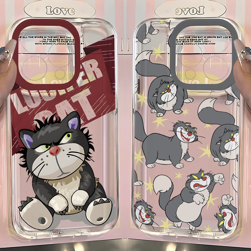 Funny L-Lucifers Cat Phone Case for Samsung Galaxy A57 A56 A55 A54 A52 A37 A36 A26 A17 A16 A07 A06 4G 5G Soft Transparent Cover