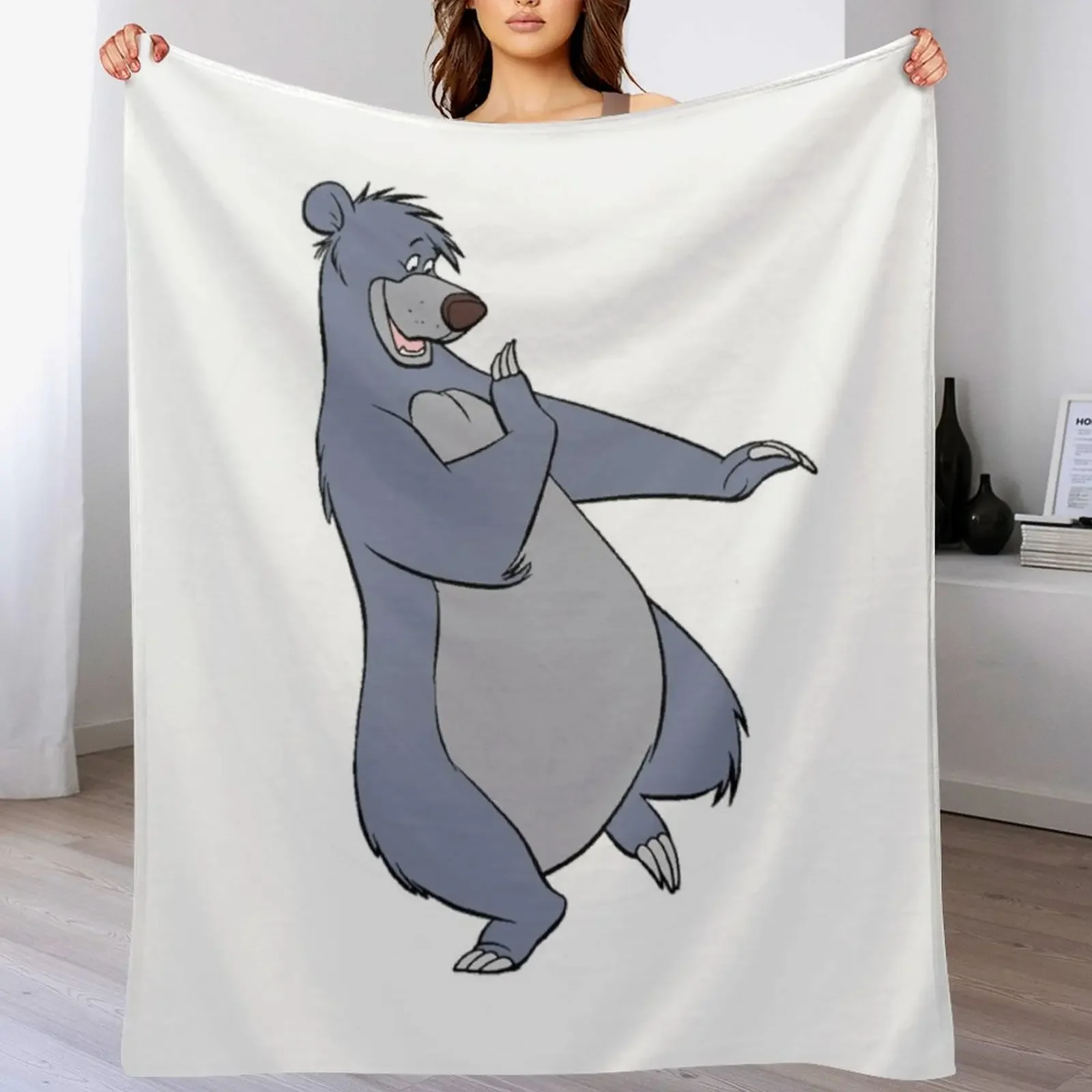 

Baloo - Baloo & Mowgli - The Jungle Book Throw Blanket Spring Fall Cozy Throw Blanket for Couch