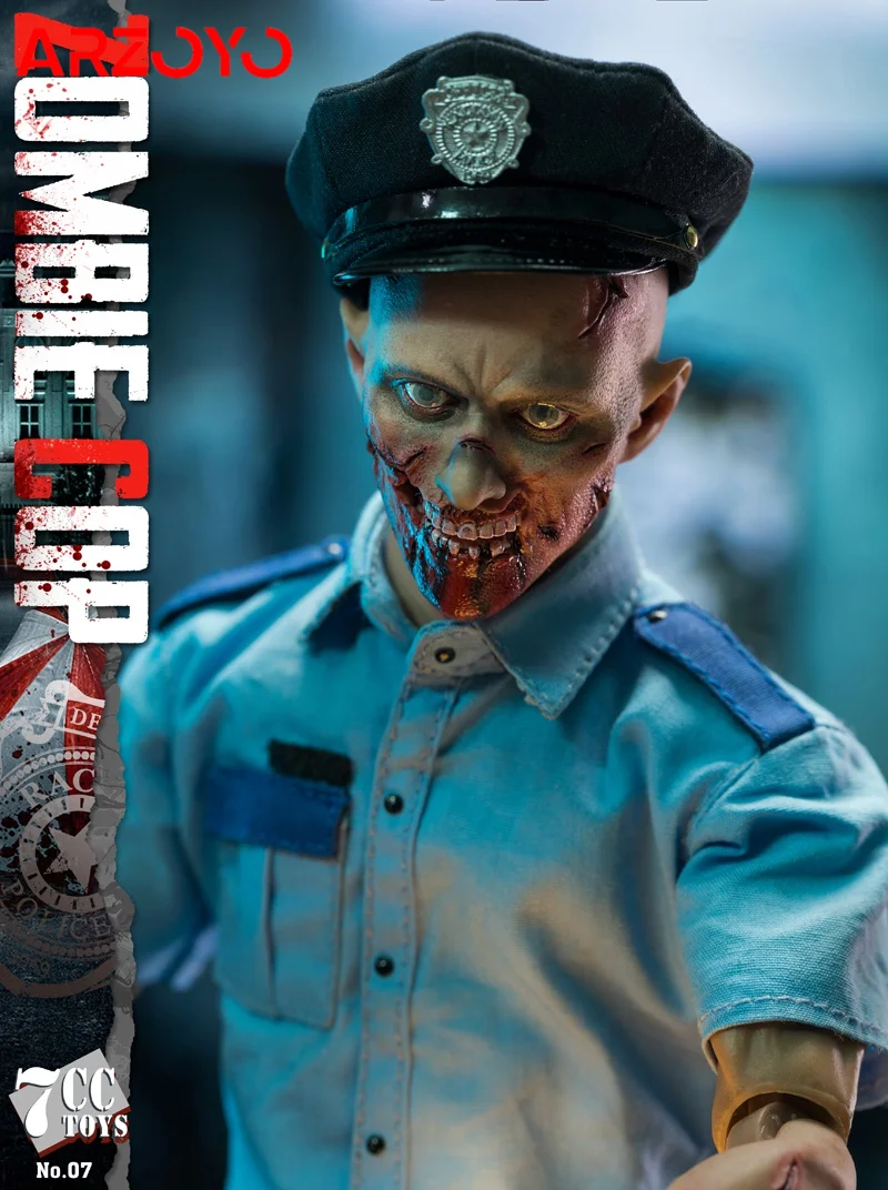 7CC TOYS 07 1/6 Male Police ZOMBIE COP NO07 Full Set 12inch Action Figure with Accessory for Fans Hobby Gifts