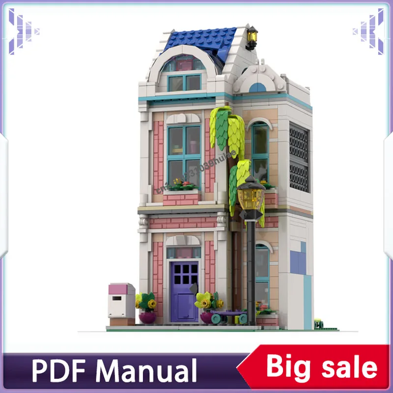 

Набор строительных блоков Coral Townhouse Liann's House, 1096 деталей, аксессуары для декора, кирпичики для взрослых, украшение, подарок на Рождество