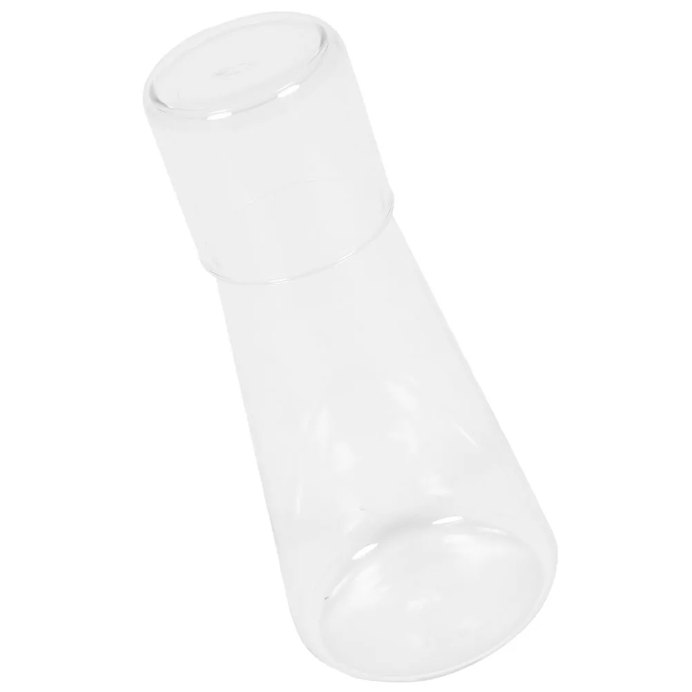 

Glass Water Kettle Transparent Cold Water Container with Cup Multi-Function Desktop Carafe for Beverage Juice Milk