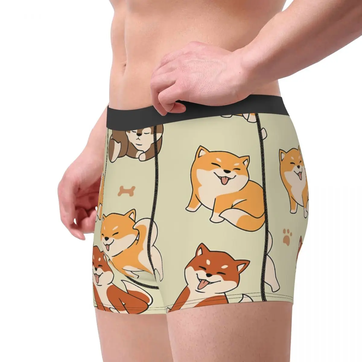 Shiba Inu Pattern Smiling Face Underpants Breathbale Panties Man Underwear Comfortable Shorts Boxer Briefs