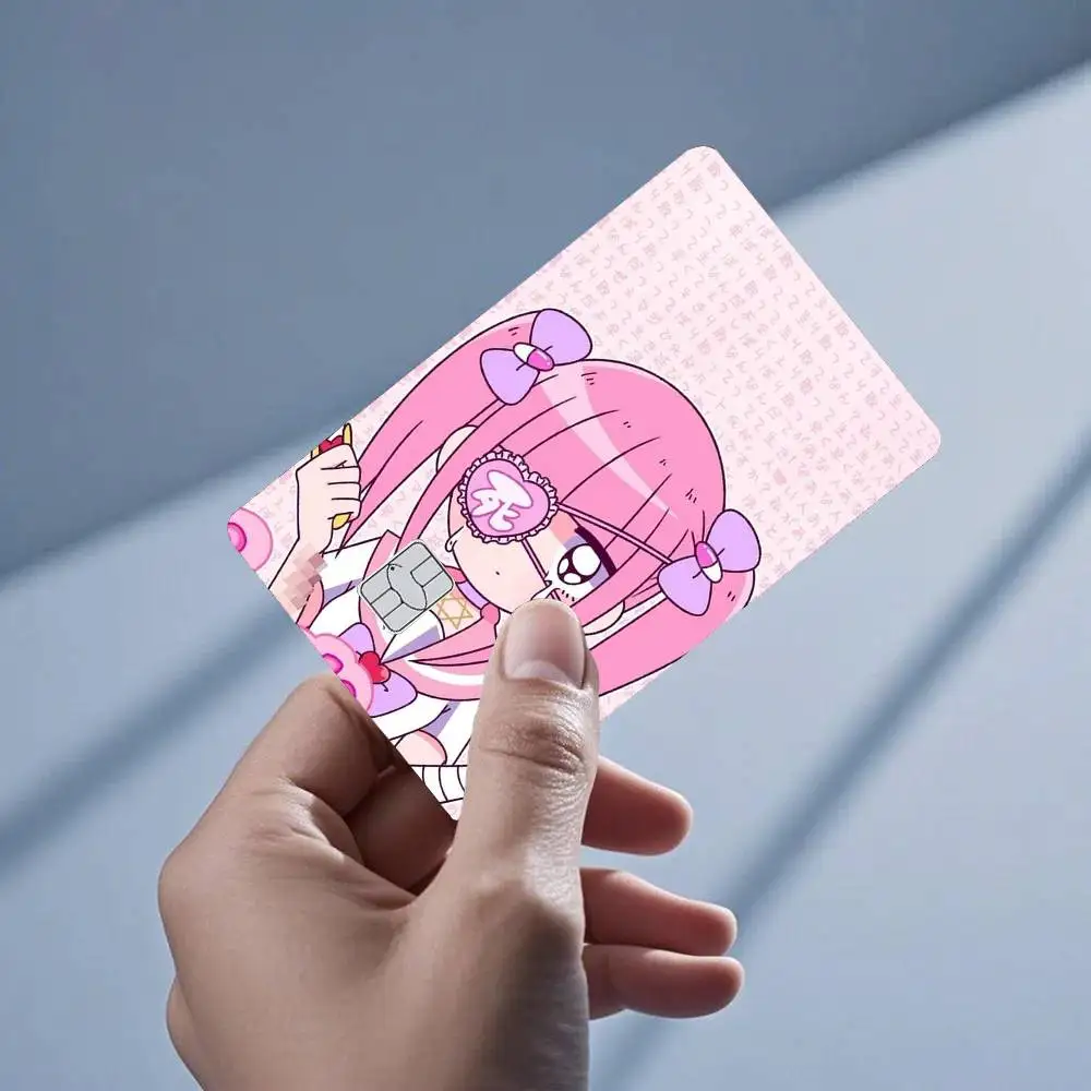 

Cute M-Menhera C-Chan Girl 4pcs 1Set Card Stickers Small Waterproof Chip 4PCS Card Sticker Anti-Scratch
