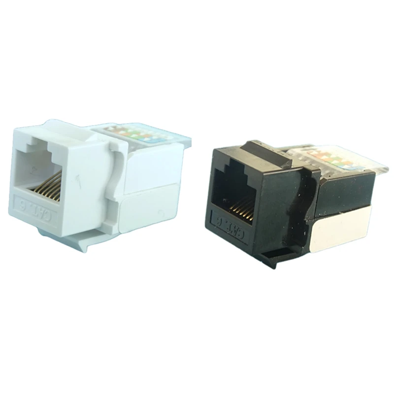 

10 RJ45 connectors Keystone Jack Cat, 6 tool free expansion connectors Ethernet LAN, 6 connector jack expansion adapters