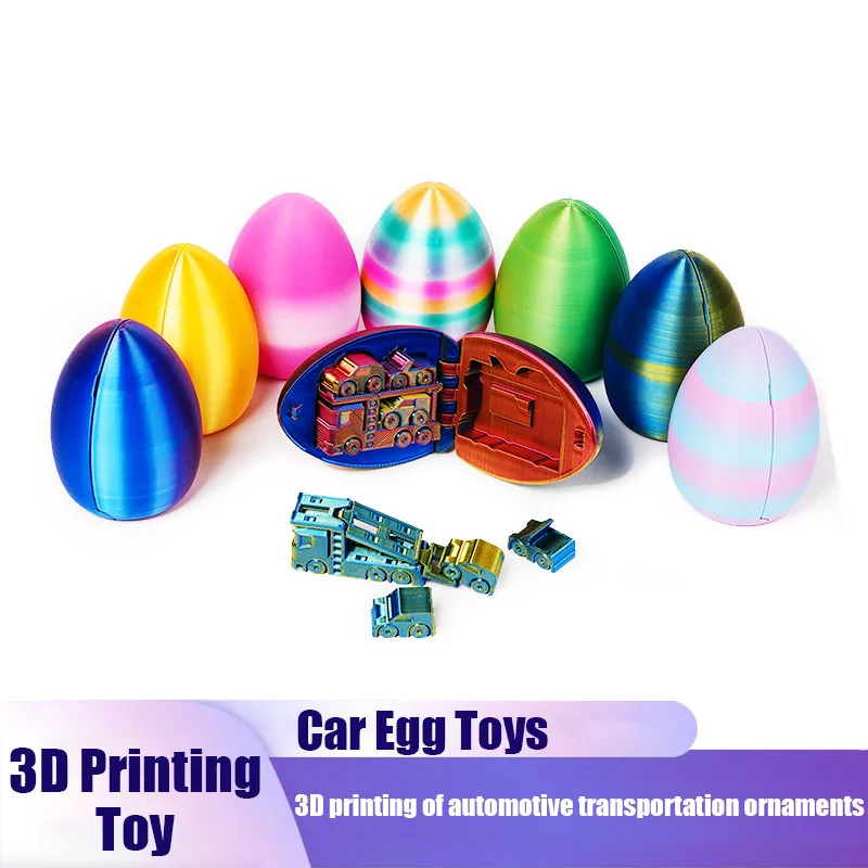 Juguetes de huevos de coche impresos en 3D, adorno de escritorio de Halloween, animales impresos en 3d, sala de estar, hogar, oficina, artesanía impresa, regalos de navidad