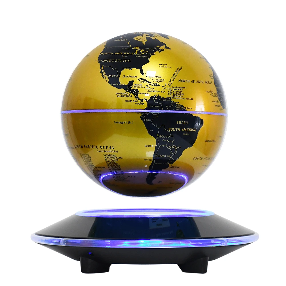 

140mm Golden Geography Education Magnetic Levitating Earth Globe Floating World Globe Levitation Globe Home Office Decor Gift