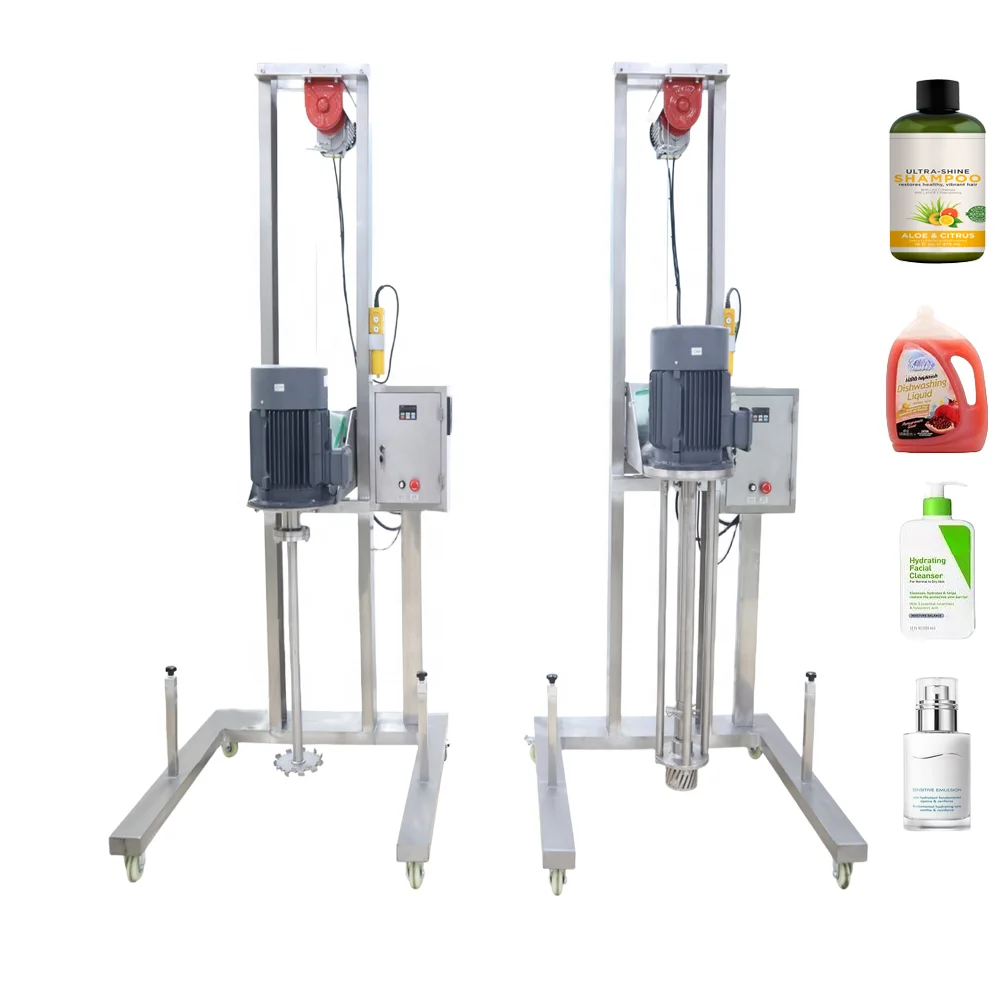 

DZJX High Shear Homogenizer Emulsifier Mixer High Speed Shearing Disperser Mixer Xanthan Gum Powder Liquid Mixer