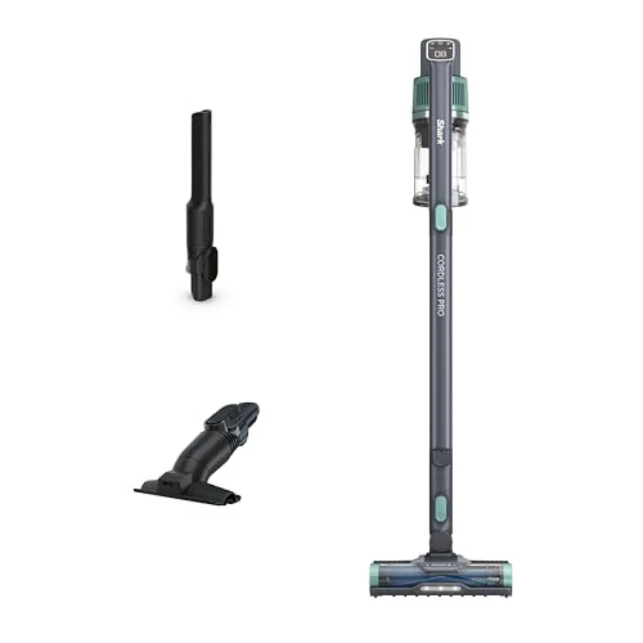 

Cordless Pro Vacuum with PowerFins and Self-Cleaning Brushroll Dark Grey/Mojito Up to 60-Minute Runtime HEPA Filtration Include