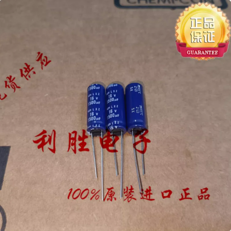 10-100 Peças Capacitor Japonês Black Diamond 1500UF 16V 16V1500UF 10*28 LXZ Alta Frequência Baixa Resistência Blue Robe