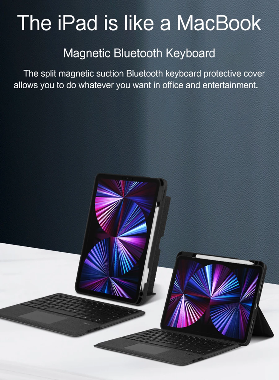 Coque Avec Clavier Pour IPad Pro 11 Pouces M4 (2024) – Magic Keyboard – Rétroéclairé RGB