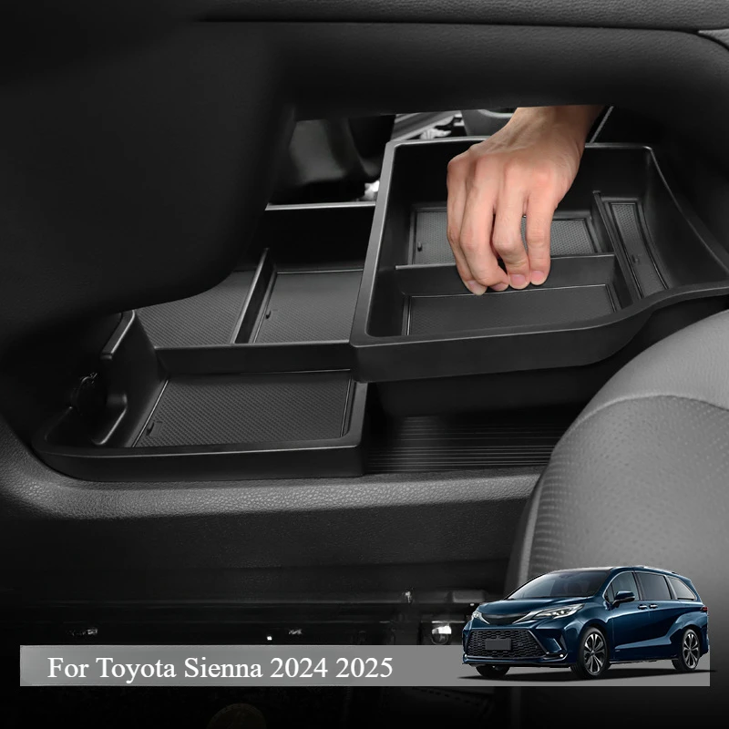 for Toyota Sienna 2024 2025 Center Console Lower Storage Box Car Interior Accessories Storage Tray Organizer Case 2pcs/set