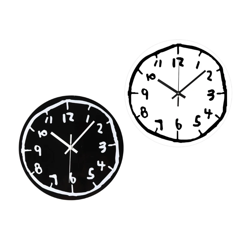 

Elegant Graffitis Styles Wall Clock Quiet Movement for Students and Professional