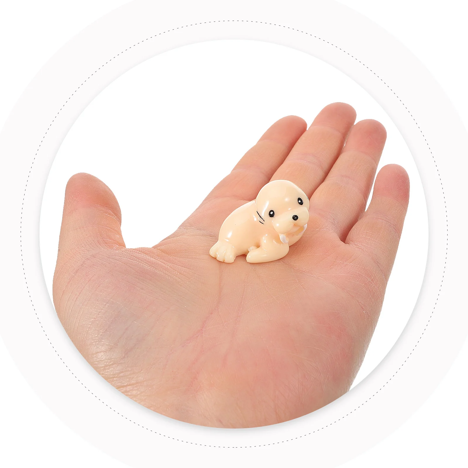 

6Pcs Resin Elephant Seal Sea View Landscape Prop Desktop Decoration Children's Educational Animal Ornament Home Decoration