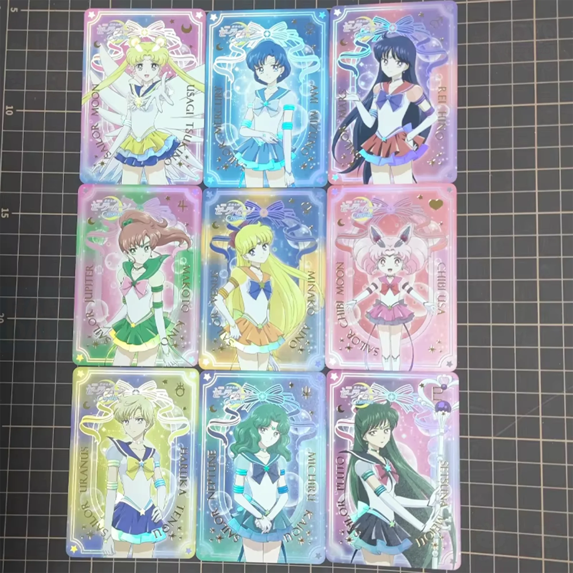 Diy 17pcs/set Sailor Moon Cosmos Self-made Card Gilding Flash Cards The Folded Light Sparkles. Starlight Flashes Anime Toy Gift
