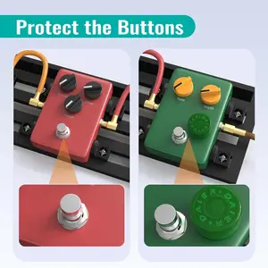 DAIERBUM-Guitar Pedal Topper Pedal Dual Button Caps متعدد الألوان ، أزرار Stomp للوحة الدواسة ، 20 قطعة أفضل 12 دائرة جهير نشطة للمبيعات - رقم 4