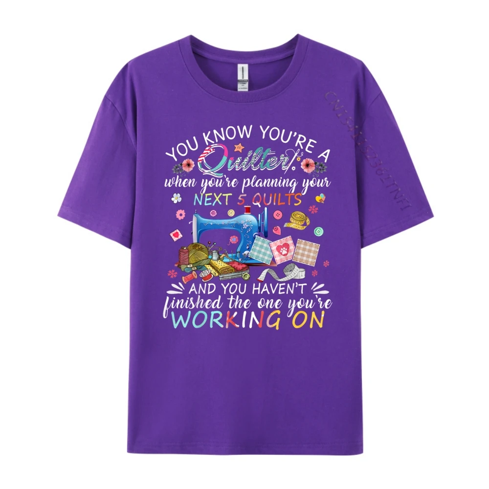 ماكينة خياطة أزرار خياطة اللحف من You Know You Are A Quilter Harajuku Christmas Shirt Graphic Tees Couples