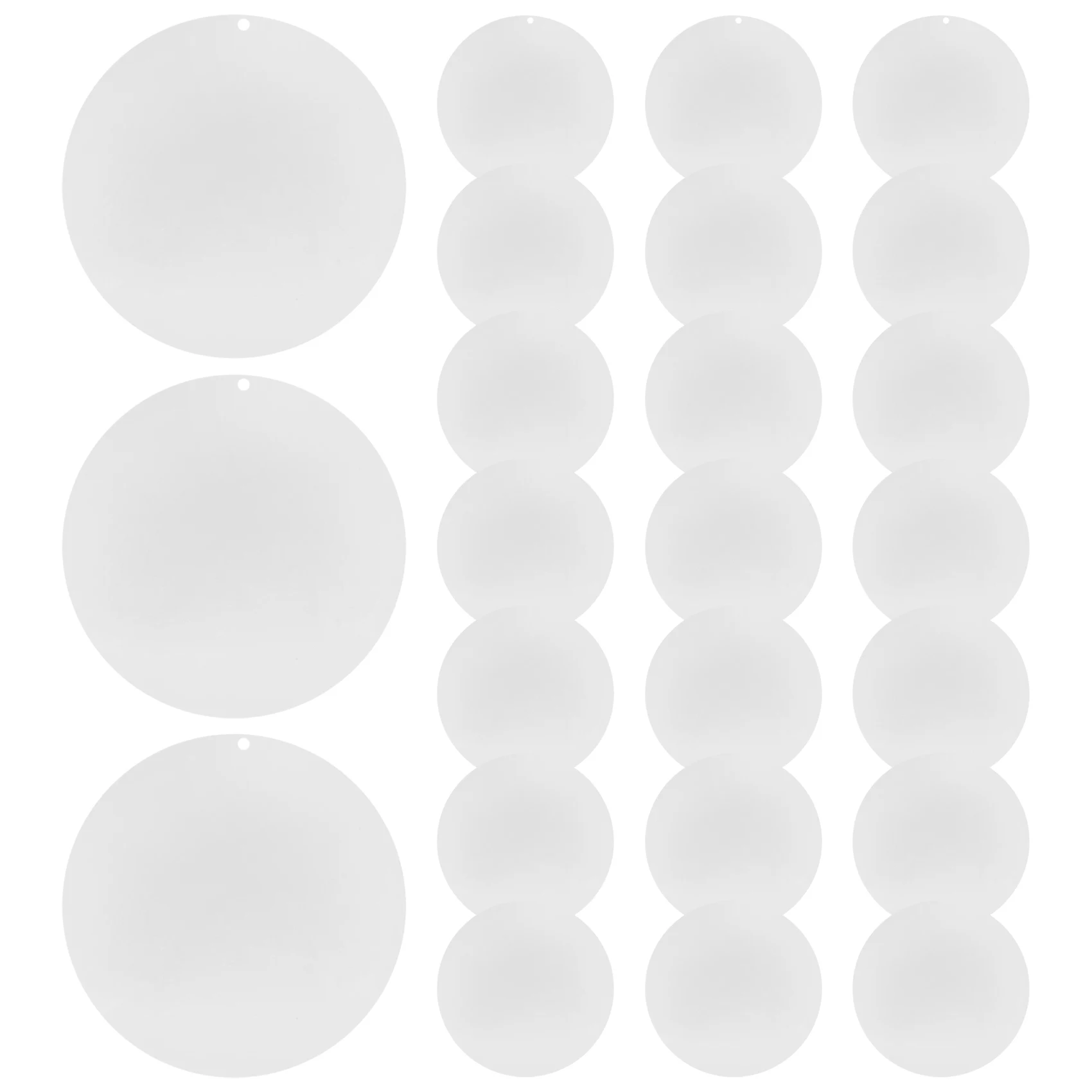 100 Pieces 2 Inch Clear Acrylic Keychains Blanks with Hole,Durable Acrylic Disc Perfect for DIY Crafts(1/8 Inch Thick)