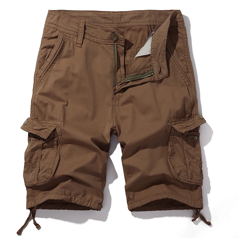 2025 Men Loose Cropped Pants Summer Cargo Short Men Fashion Casual Shorts Mens Military Cargo Pants Cotton Male Tactical Shorts