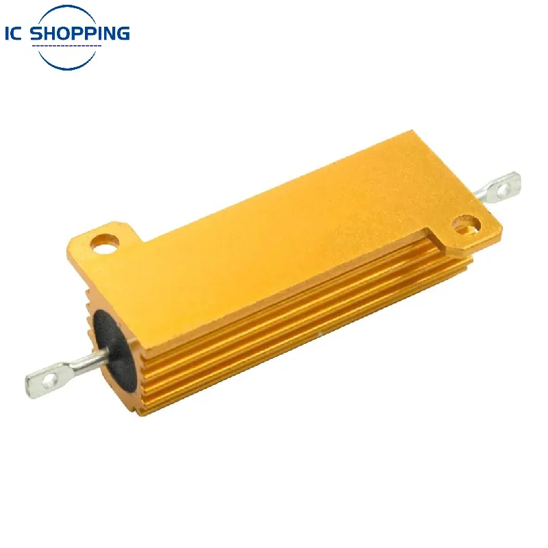 NEW Aluminum Power Metal Shell Case Wirewound Resistor 50W 100W 0.01R~100K 1 3 4 6 8 10 20 200 500 1K 10K Ohm RX24 Resistance