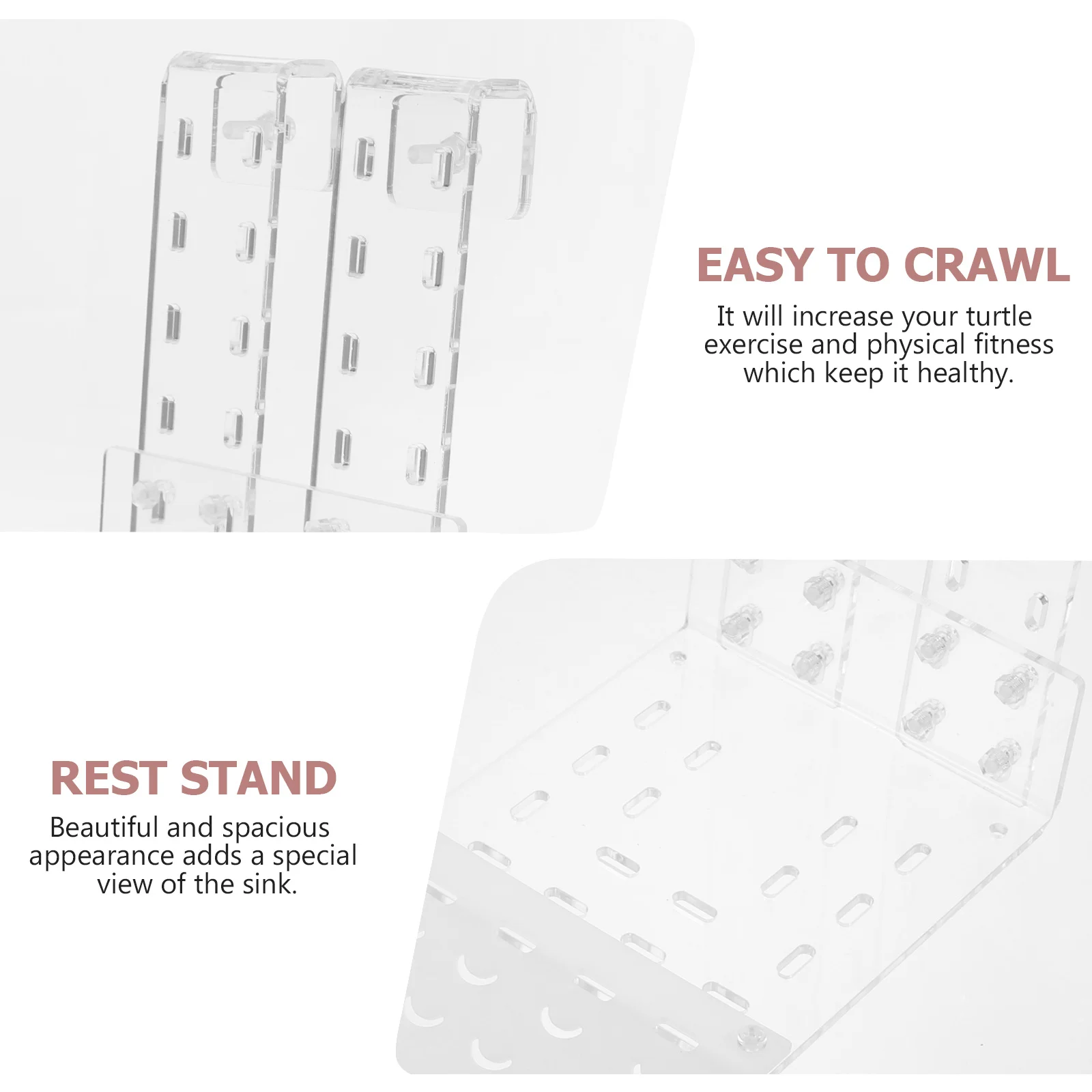 

Turtle Basking Platform Acrylic Reptile Dock For Water Turtles Frogs Lizards Tortoise Floating Resting Terrace Aquarium