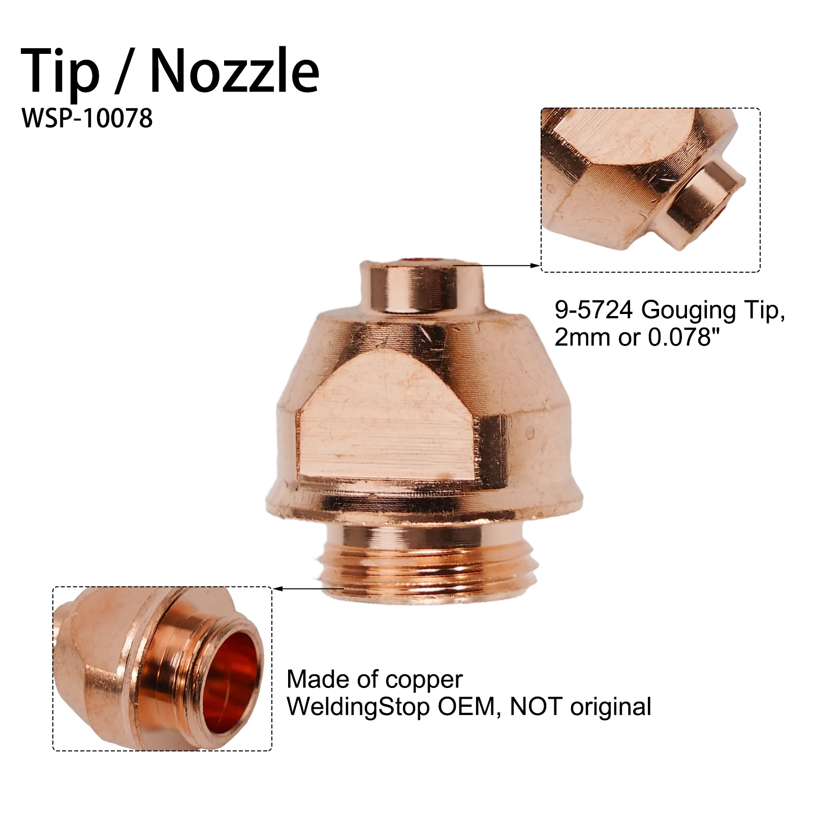

Effective Thermal Dynamics PCH 51 3XR 4XI 5XR Plasma Torch 9 5633 9 5724 8 5526 Qty 22, WS OEMed Plasma Torch Nozzle Kit