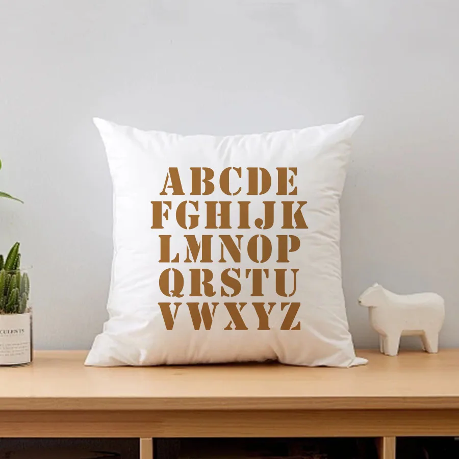 1 قطعة 11.8 بوصة A-Z كابيتال رسالة Stencil الأبجدية قالب ل طلاء جدران علامات الخشب ديكور المنزل النسيج DIY بها بنفسك مشاريع